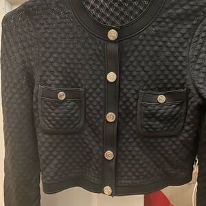 Sandro black crop sweater. Great condition. Looks brand new